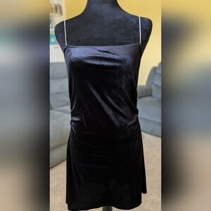 H&M Velvet Divided Black Dress, Sz M